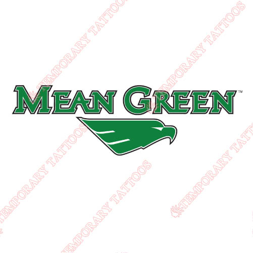 North Texas Mean Green Customize Temporary Tattoos Stickers NO.5621